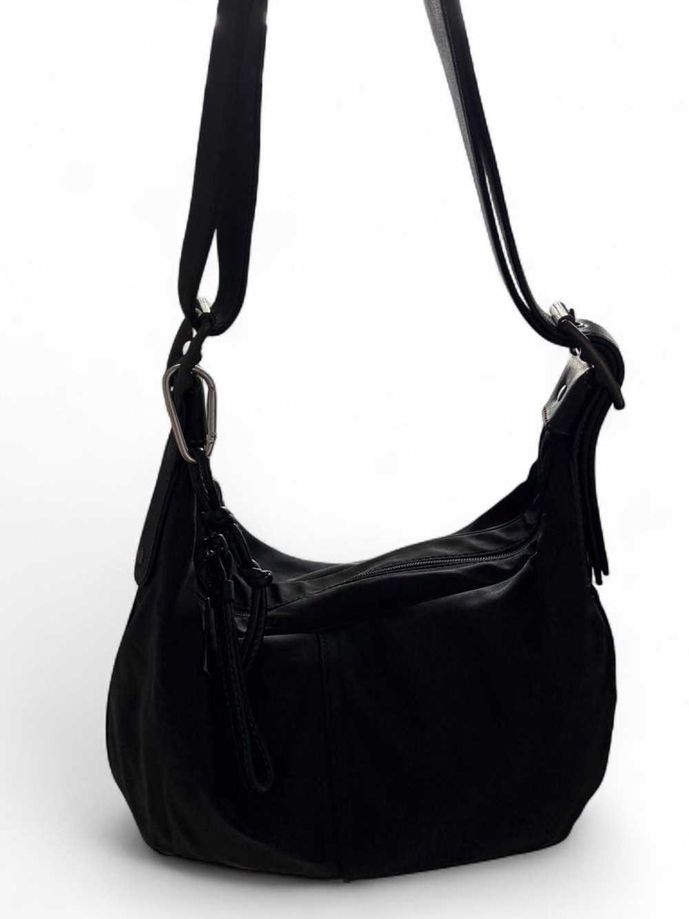 Coach 6666 Black everyday carry black nylon bag with leather detailing/strap